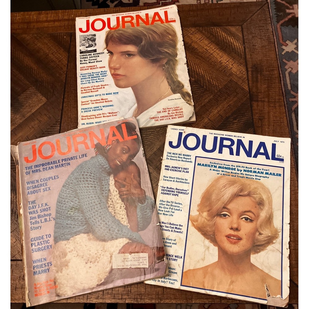 Vintage Ladies Home Journal Magazine Lot 1968 1973 Marilyn Caroline Kennedy